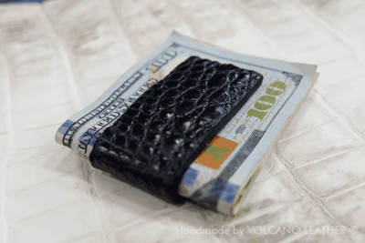 Kẹp tiền da cá sấu Volcano Leather