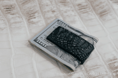 Kẹp tiền da cá sấu Volcano Leather