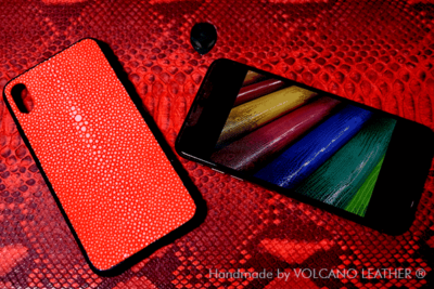 Ốp lưng Iphone da cá đuối Volcano leather