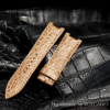 Dây đồng hồ Michael Kors da cá sấu Volcano leather